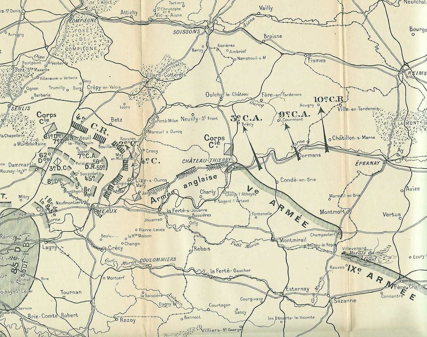 Lien vers les positions au 9 septembre 1914