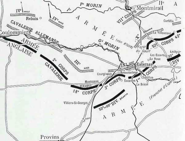 Armée anglaise - Ve armée française - Ie et IIe armées allemandes - 39.2 ko