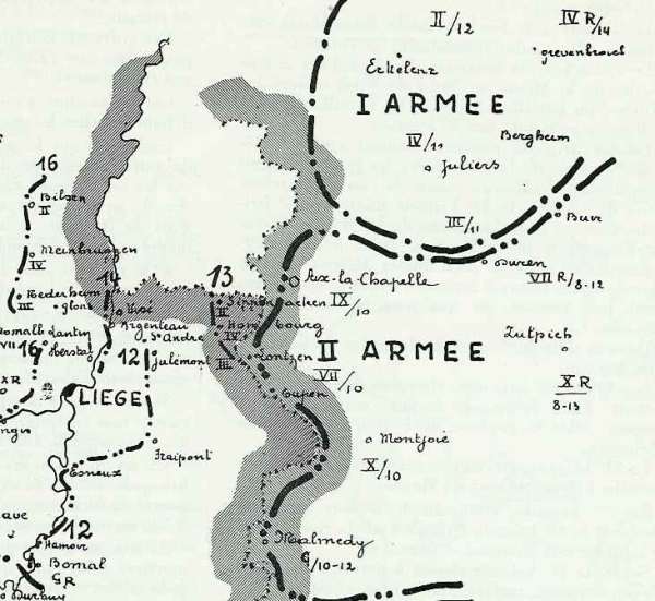 Concentration des deux premières armées allemandes - 45.7 ko