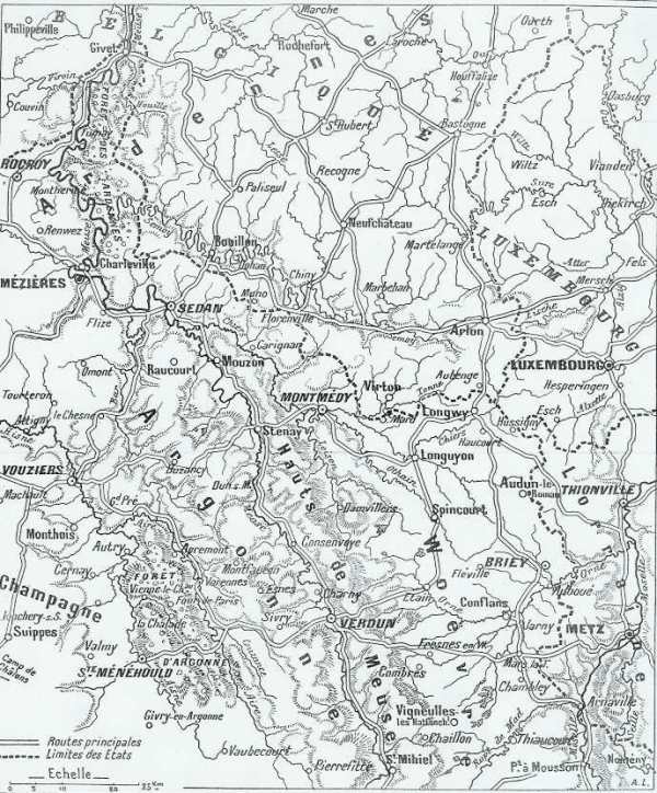 Carte de l?évolution des IIIe et IVe armées - 99.2 ko