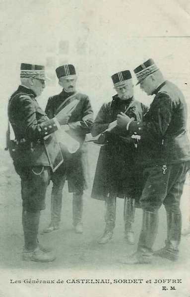 Les généraux  Castelnau, Sordet et Joffre - 20.7 ko