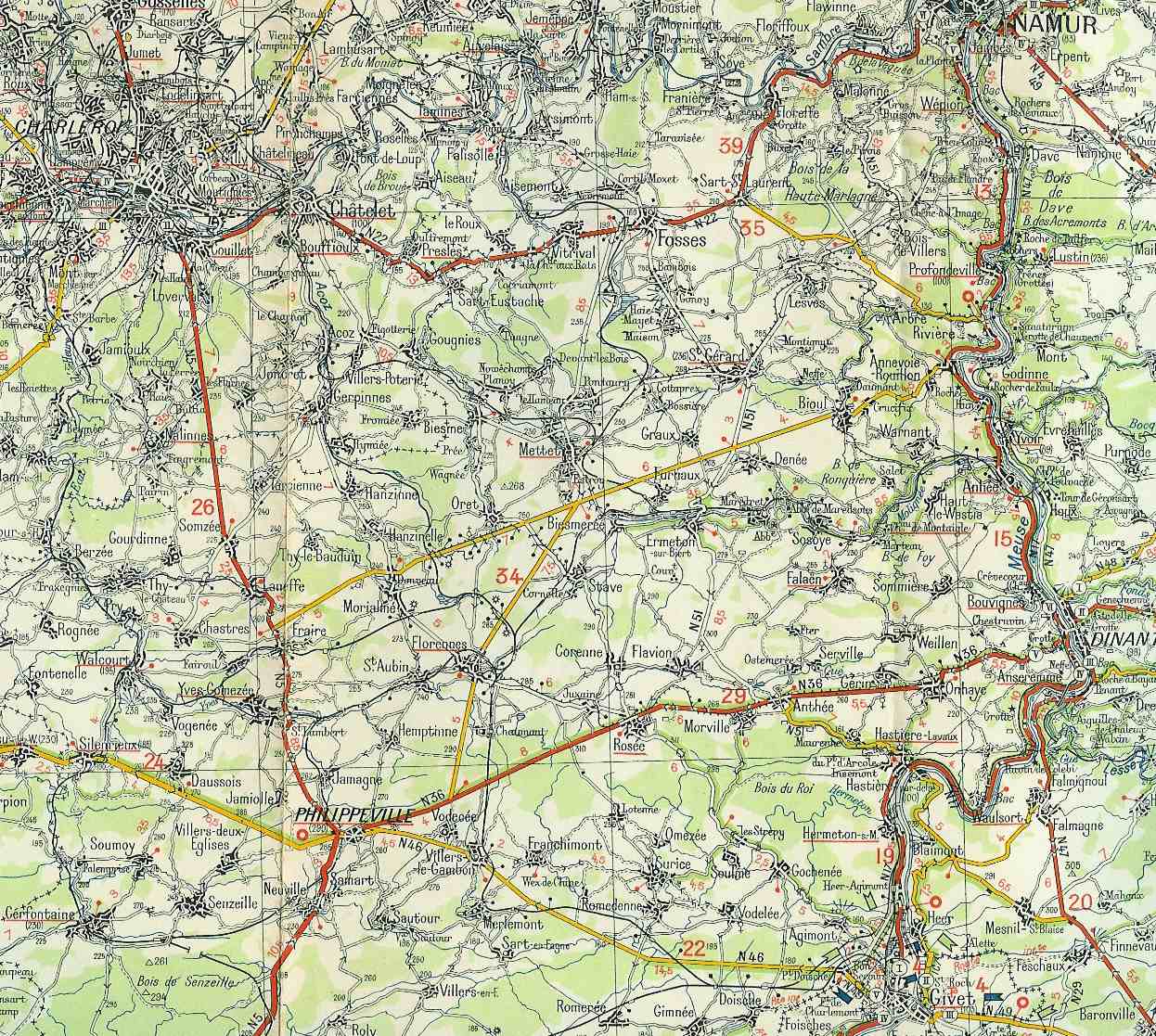 Lien vers carte région Charleroi - Namur