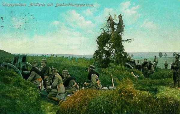 Artillerie allemande camouflée - 28.6 ko