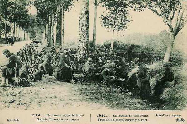 Troupes françaises en route pour le front - 50.2 ko