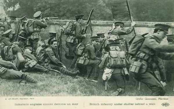 Infanterie anglaise abritée - 31.1 ko