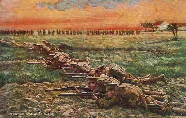 Infanterie anglaise en terrain découvert - 37.8 ko