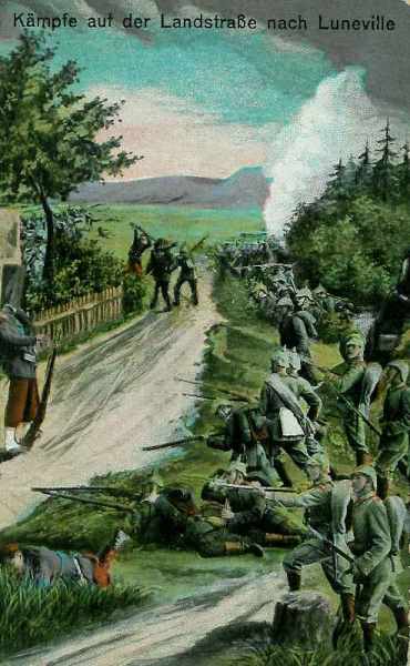 Combats près de Lunéville vus du côté allemand - 33.6 ko