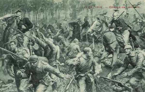 Charge de lanciers à Liège - 36.5 ko
