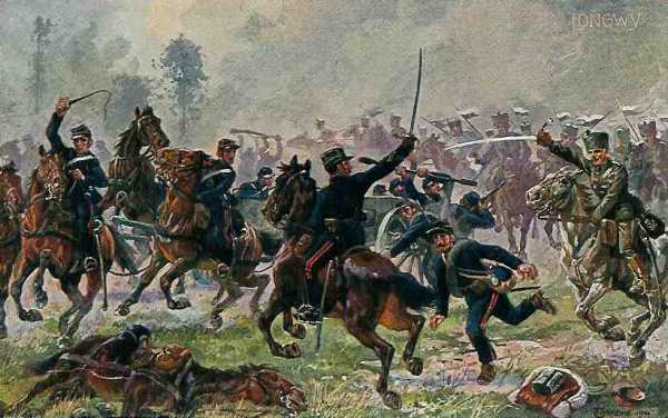 Hussards allemands semparant dune batterie - 40.5 ko