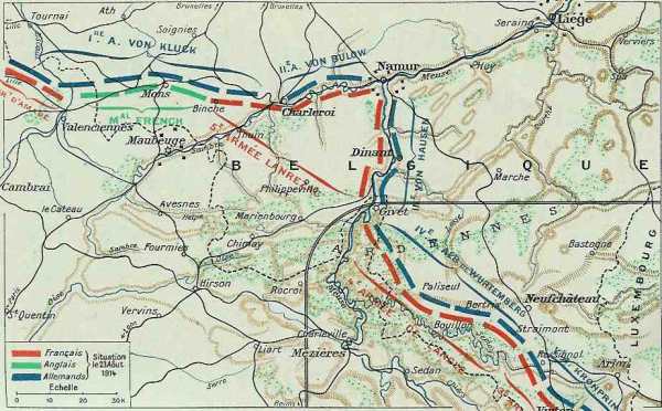 Position des armées le 23 août 1914 - 49 ko