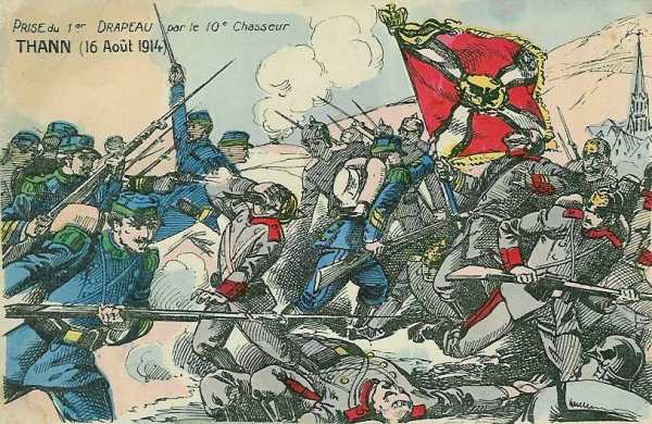 Prise dun drapeau allemand à Thann - 58.4 ko