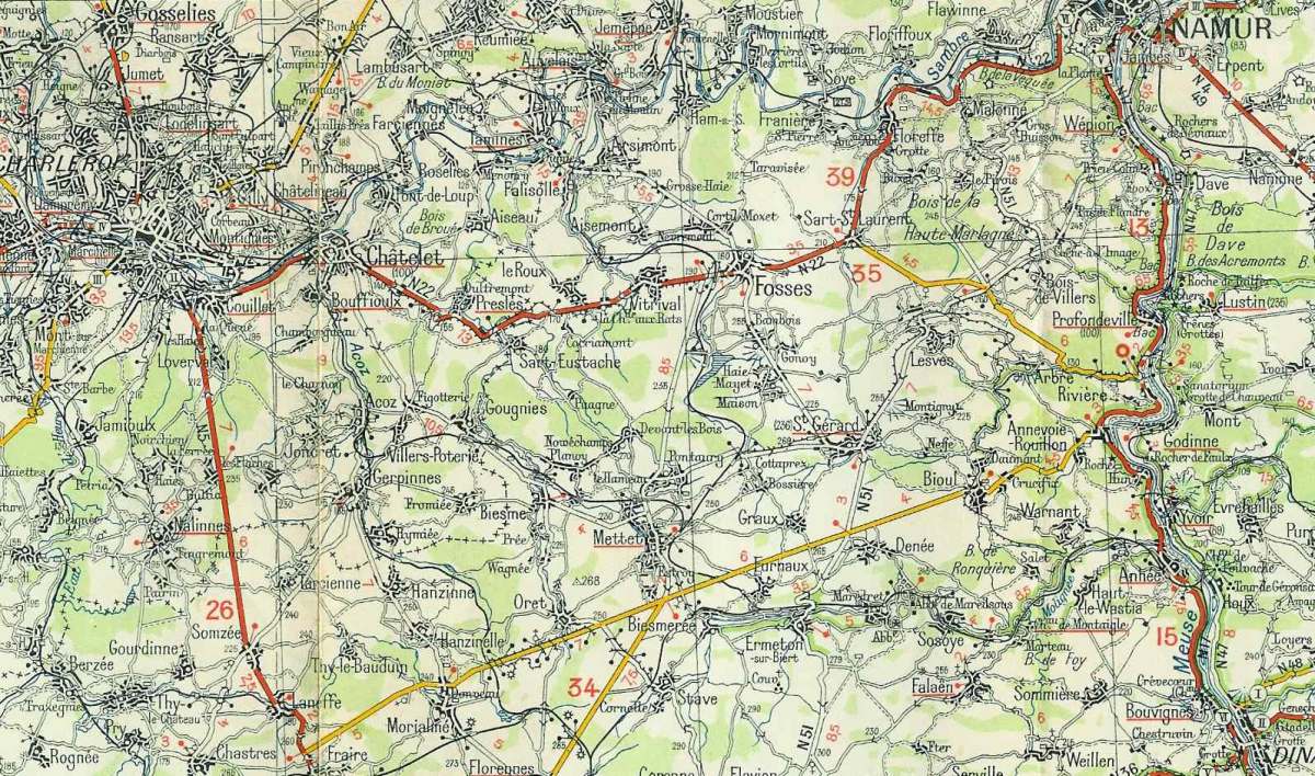 Lien vers carte région Charleroi - Namur