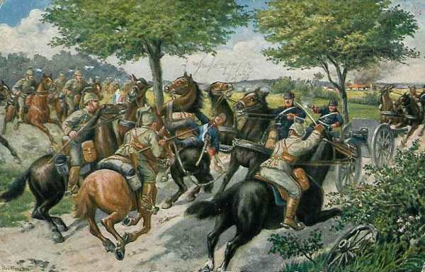 Prise dune batterie française par des uhlans - 42.4 ko